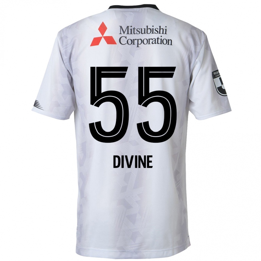 Hombre Fútbol Camiseta Divine Chinedu Otani #55 Blanco Negro 2ª Equipación 2024/25 Perú