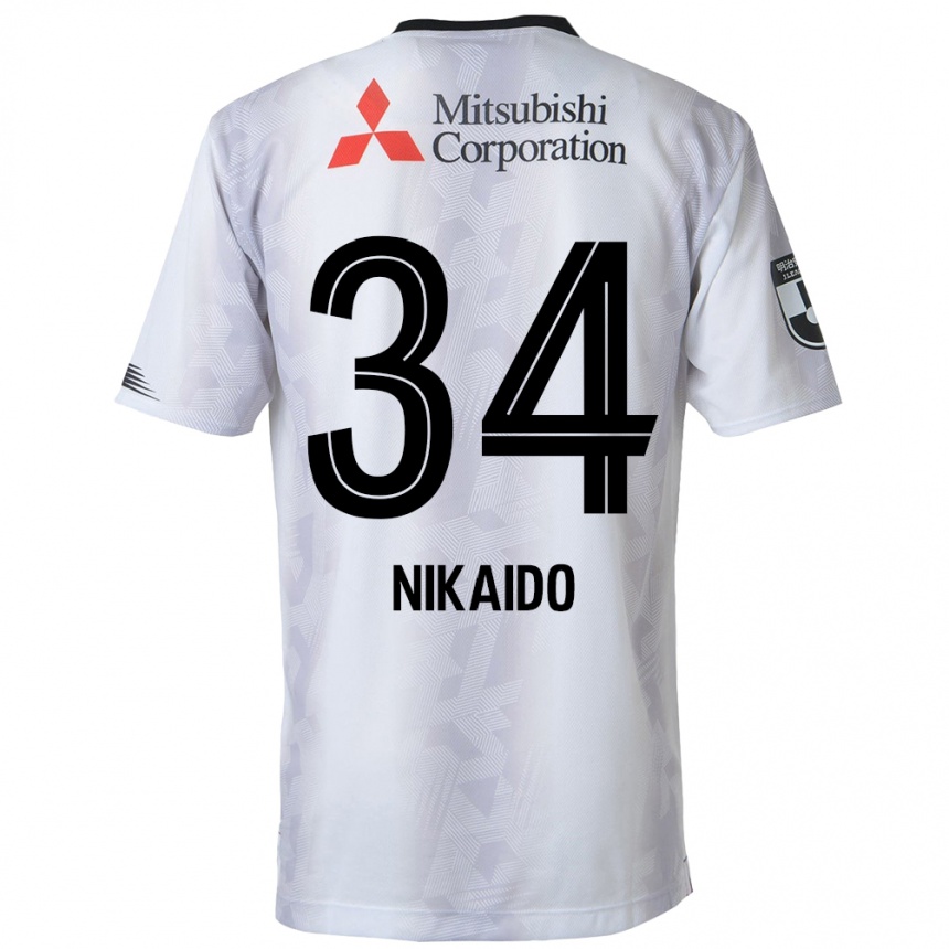 Hombre Fútbol Camiseta Rintaro Nikaido #34 Blanco Negro 2ª Equipación 2024/25 Perú