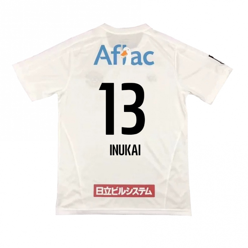 Hombre Fútbol Camiseta Tomoya Inukai #13 Blanco Negro 2ª Equipación 2024/25 Perú