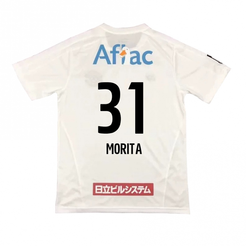 Hombre Fútbol Camiseta Tatsuya Morita #31 Blanco Negro 2ª Equipación 2024/25 Perú