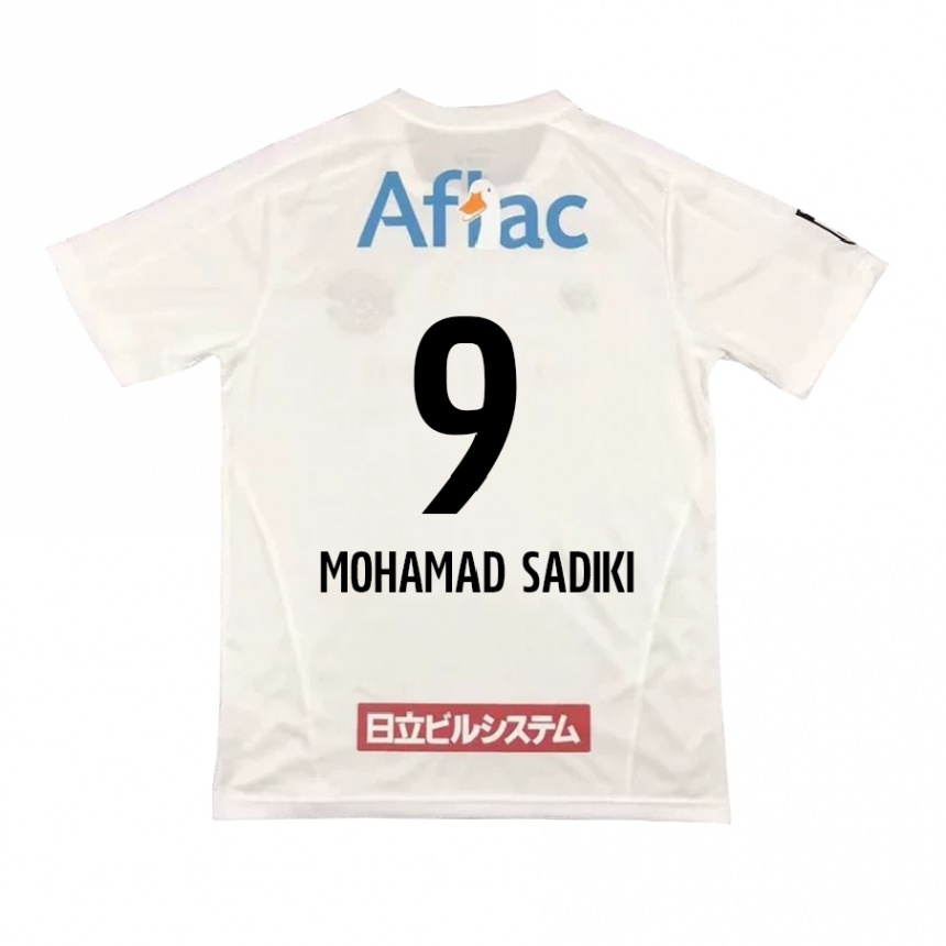 Hombre Fútbol Camiseta Wade Mohamad Sadiki #9 Blanco Negro 2ª Equipación 2024/25 Perú