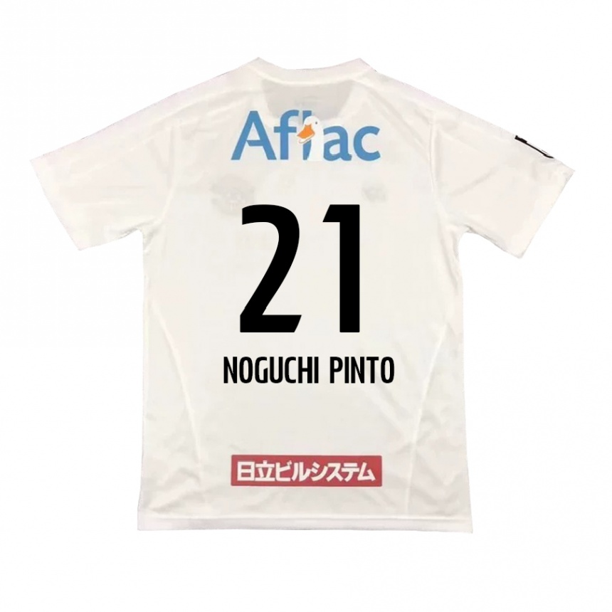 Hombre Fútbol Camiseta Amato Noguchi Pinto #21 Blanco Negro 2ª Equipación 2024/25 Perú