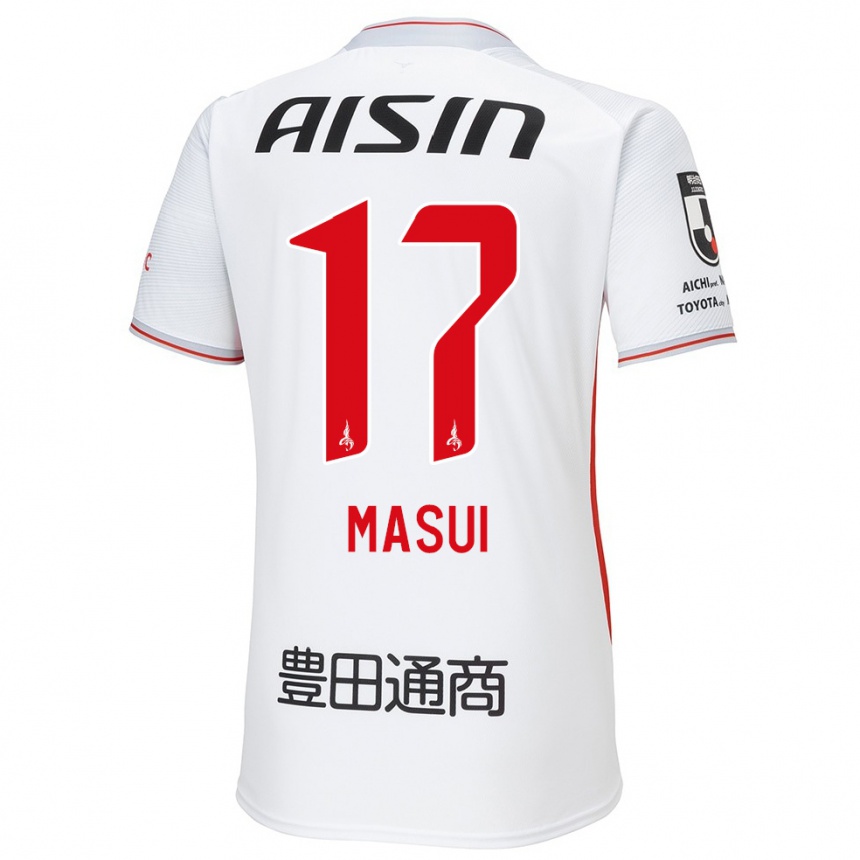 Hombre Fútbol Camiseta Ken Masui #17 Blanco Amarillo Rojo 2ª Equipación 2024/25 Perú