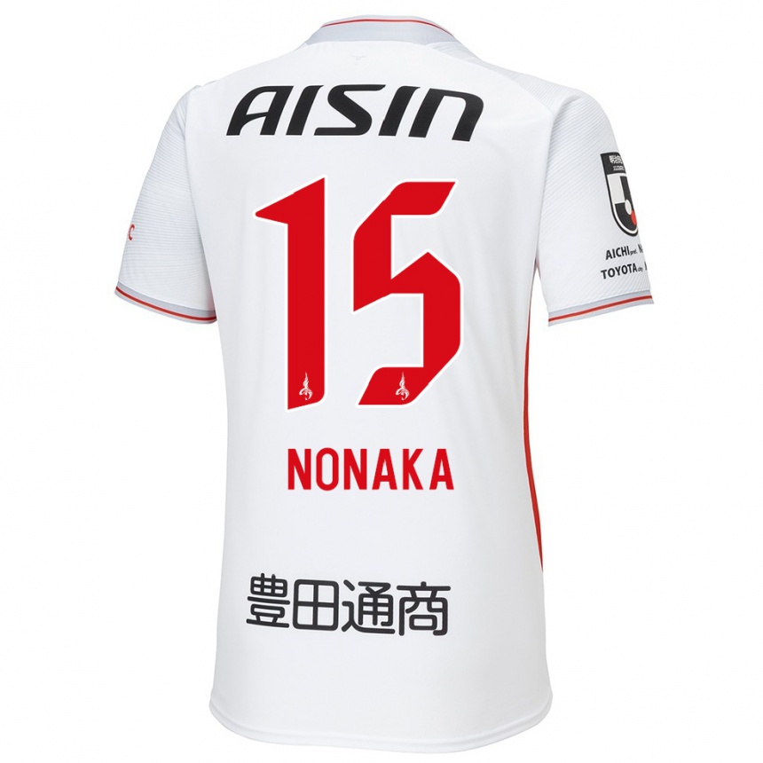 Hombre Fútbol Camiseta Yugo Nonaka #15 Blanco Amarillo Rojo 2ª Equipación 2024/25 Perú