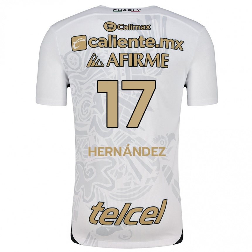 Hombre Fútbol Camiseta Rubén Hernández #17 Blanco Negro 2ª Equipación 2024/25 Perú