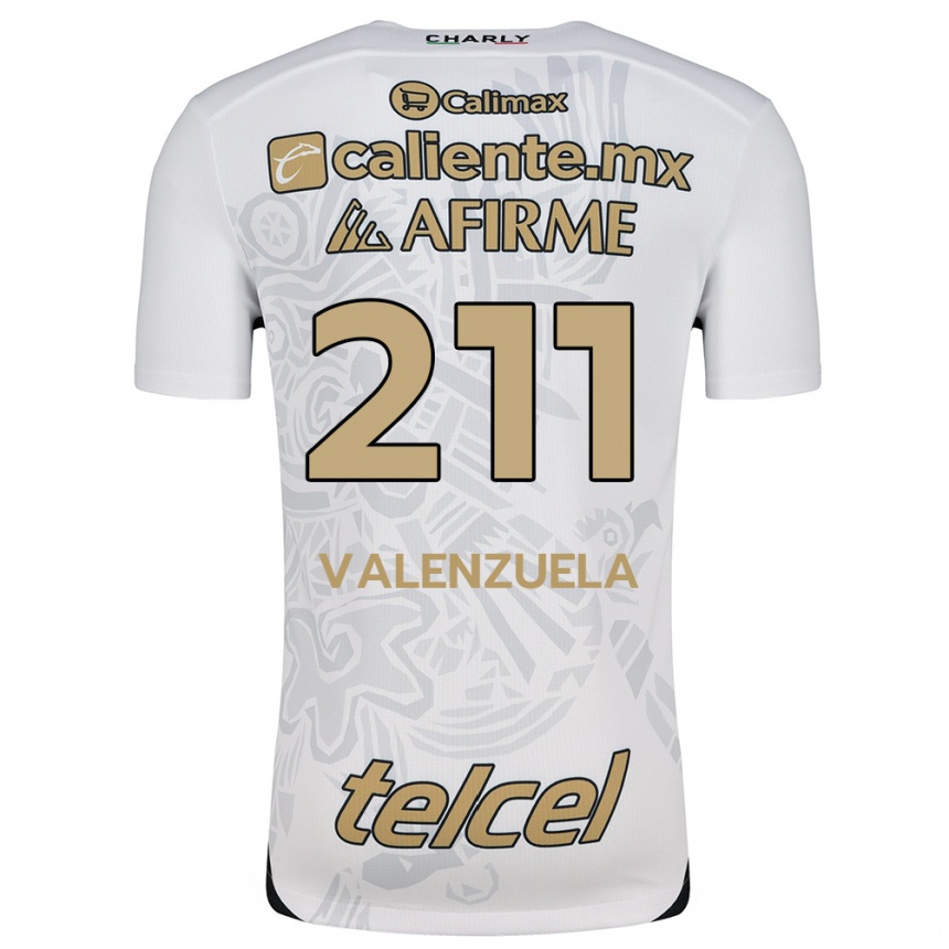 Hombre Fútbol Camiseta Aldieri Valenzuela #211 Blanco Negro 2ª Equipación 2024/25 Perú