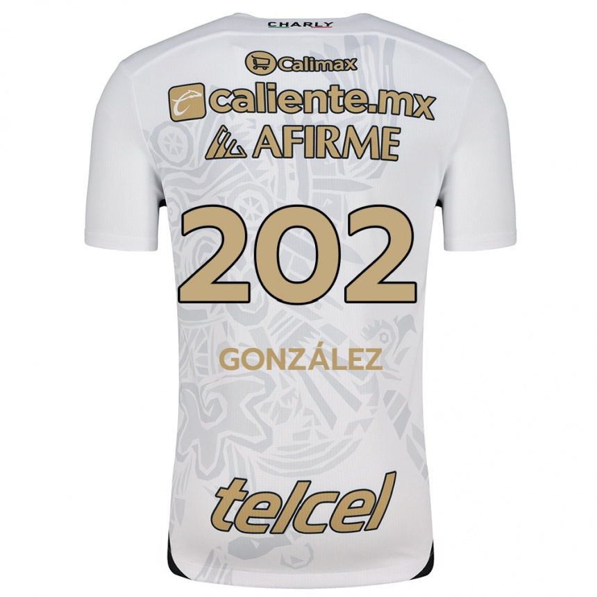 Hombre Fútbol Camiseta Joban González #202 Blanco Negro 2ª Equipación 2024/25 Perú