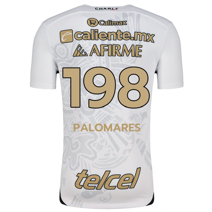 Hombre Fútbol Camiseta Ramón Palomares #198 Blanco Negro 2ª Equipación 2024/25 Perú