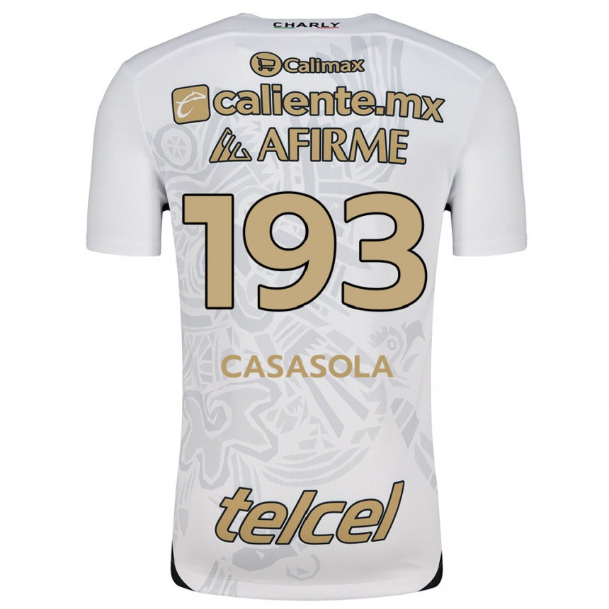 Hombre Fútbol Camiseta Axel Casasola #193 Blanco Negro 2ª Equipación 2024/25 Perú