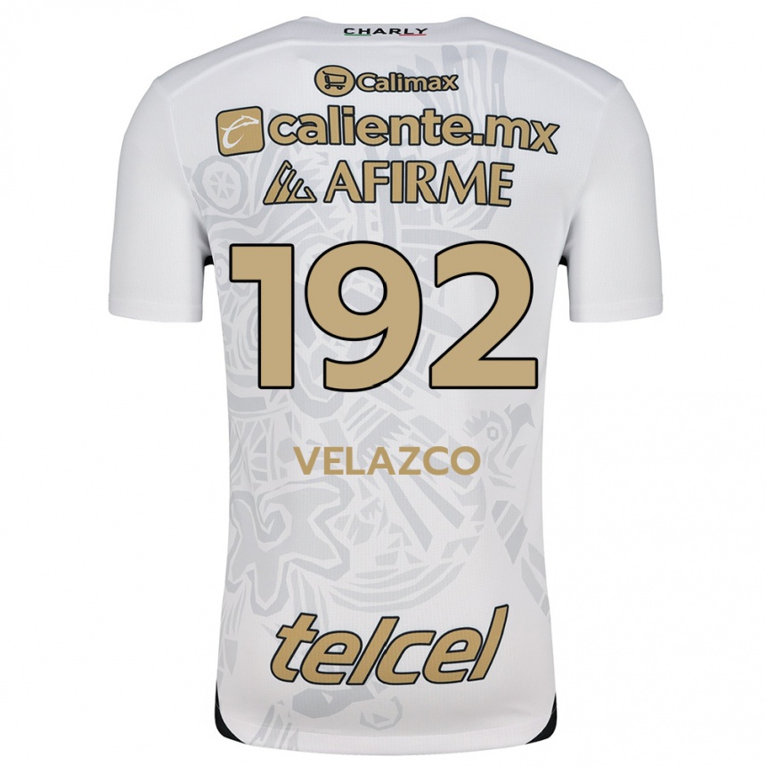 Hombre Fútbol Camiseta Emiliano Velazco #192 Blanco Negro 2ª Equipación 2024/25 Perú