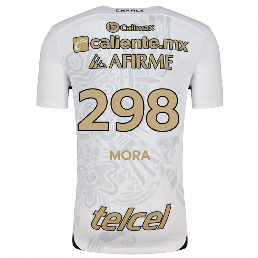 Hombre Fútbol Camiseta Gilberto Mora #298 Blanco Negro 2ª Equipación 2024/25 Perú