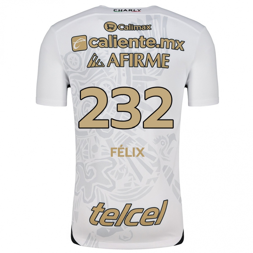 Hombre Fútbol Camiseta Erick Félix #232 Blanco Negro 2ª Equipación 2024/25 Perú