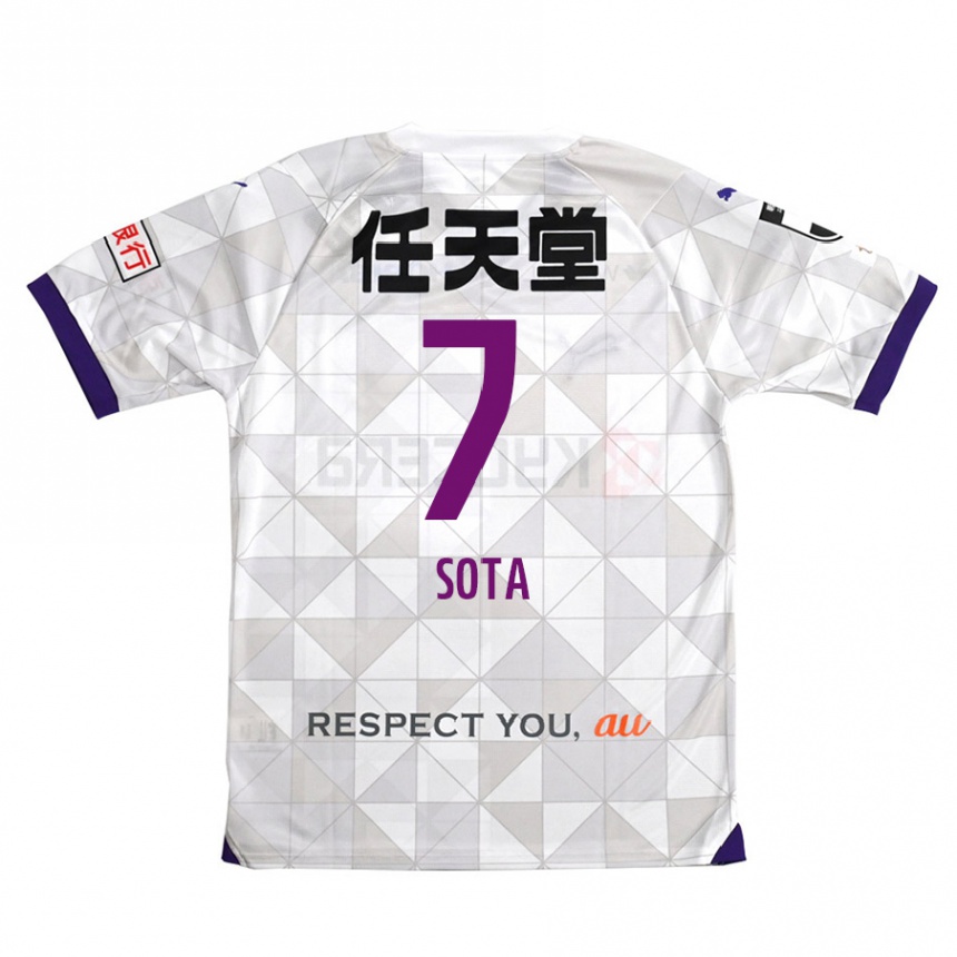 Hombre Fútbol Camiseta Sota Kawasaki #7 Blanco Morado 2ª Equipación 2024/25 Perú