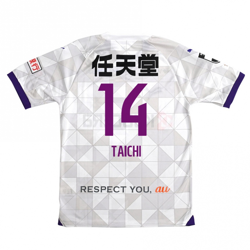 Hombre Fútbol Camiseta Taichi Hara #14 Blanco Morado 2ª Equipación 2024/25 Perú