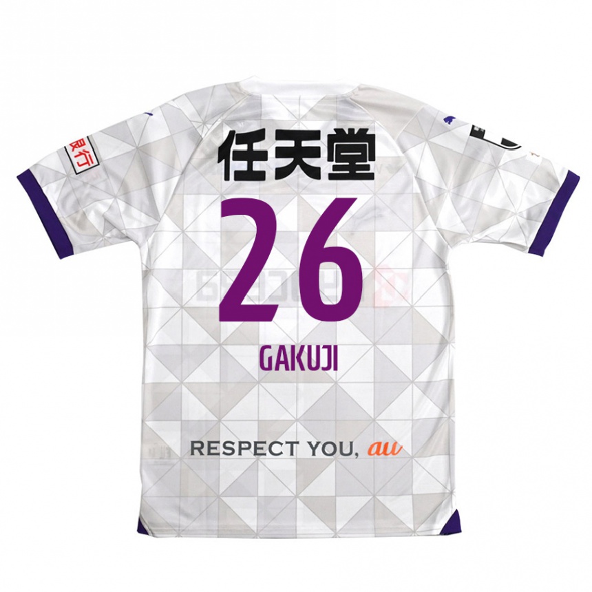 Hombre Fútbol Camiseta Gakuji Ota #26 Blanco Morado 2ª Equipación 2024/25 Perú