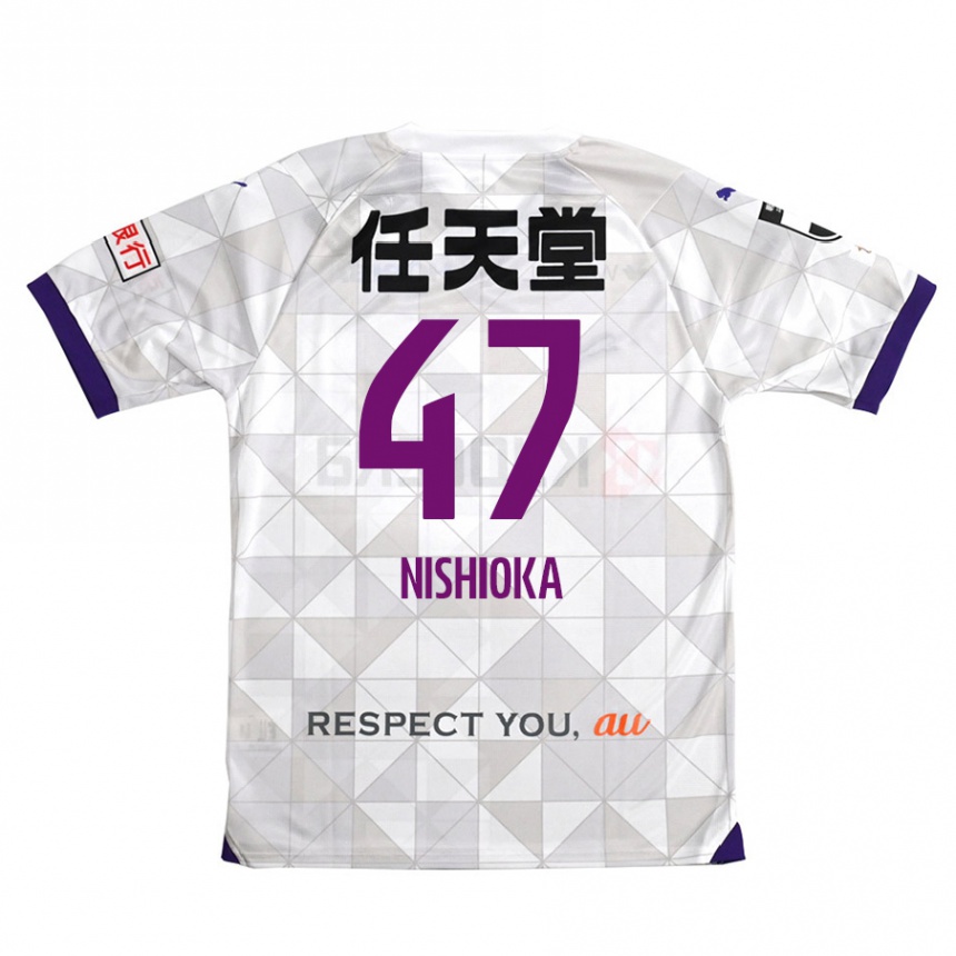 Hombre Fútbol Camiseta Yuma Nishioka #47 Blanco Morado 2ª Equipación 2024/25 Perú