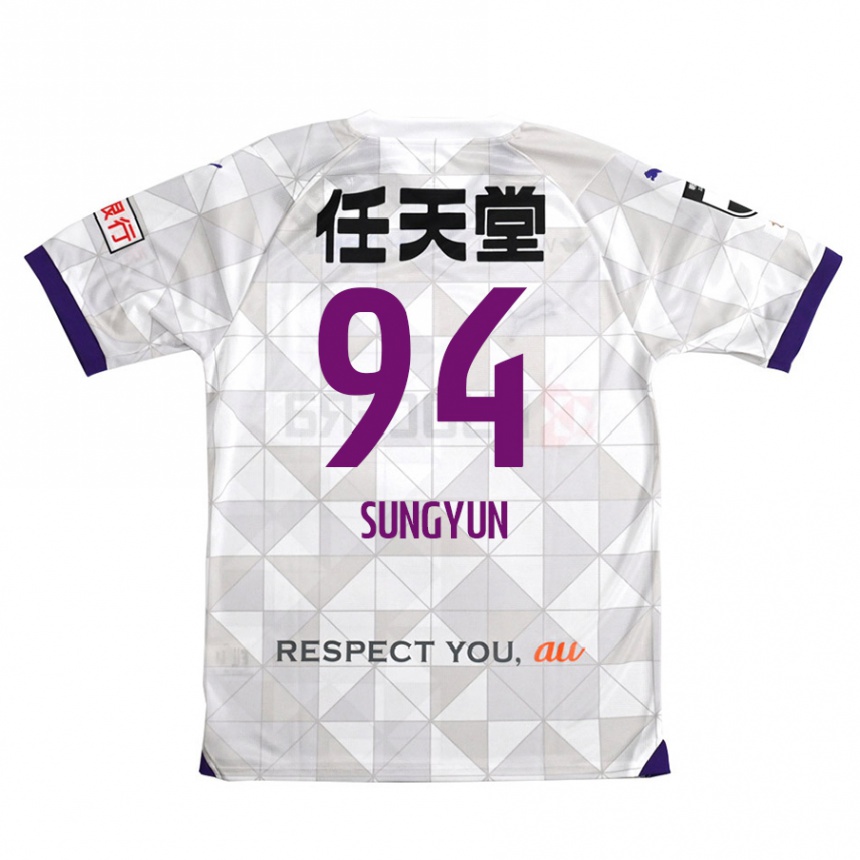 Hombre Fútbol Camiseta Sung-Yun Gu #94 Blanco Morado 2ª Equipación 2024/25 Perú