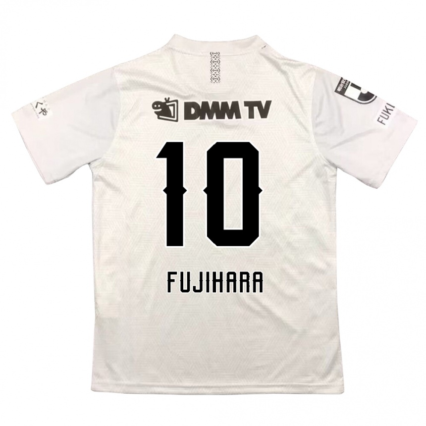 Hombre Fútbol Camiseta Naoatsu Fujihara #10 Gris Negro 2ª Equipación 2024/25 Perú