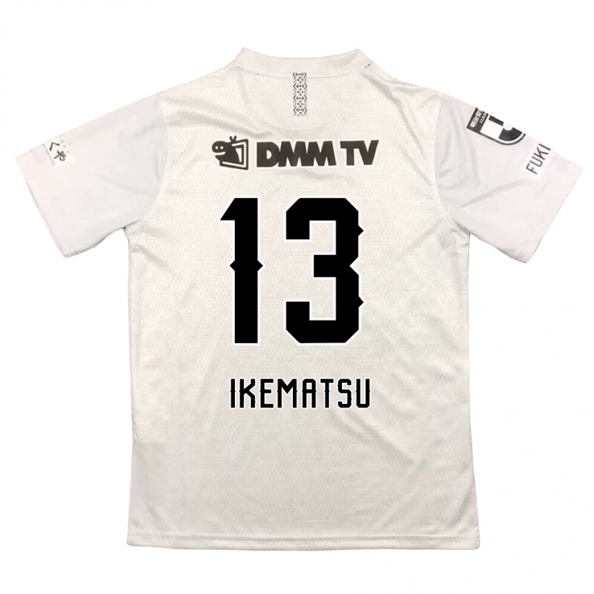 Hombre Fútbol Camiseta Shumpei Ikematsu #13 Gris Negro 2ª Equipación 2024/25 Perú