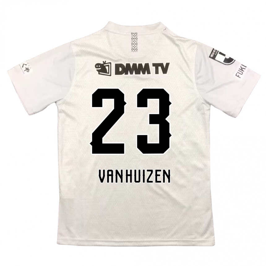 Hombre Fútbol Camiseta Haruki Christopher Van Huizen #23 Gris Negro 2ª Equipación 2024/25 Perú