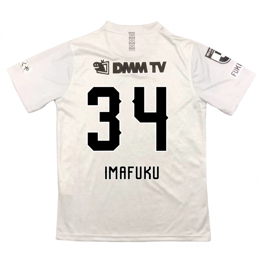 Hombre Fútbol Camiseta Kennosuke Imafuku #34 Gris Negro 2ª Equipación 2024/25 Perú