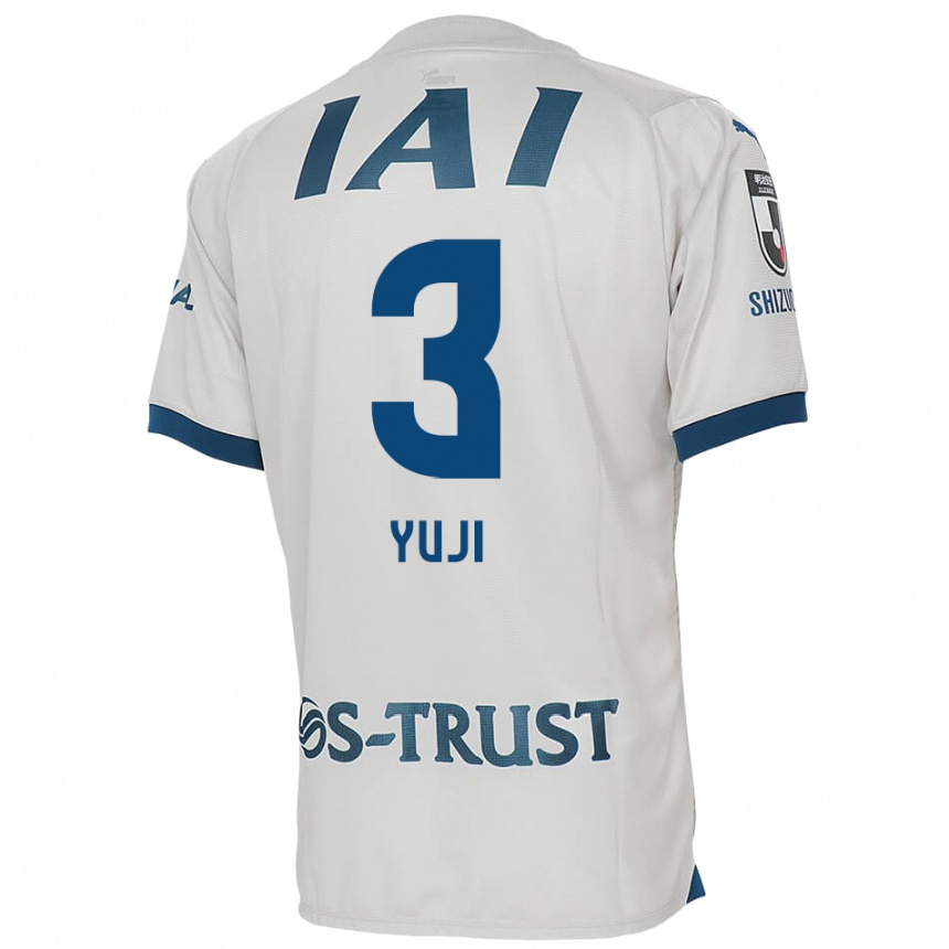 Hombre Fútbol Camiseta Yuji Takahashi #3 Blanco Azul 2ª Equipación 2024/25 Perú