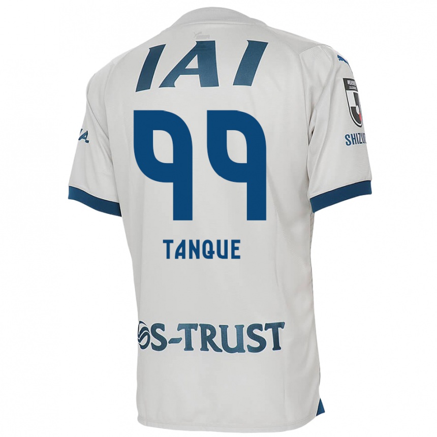 Hombre Fútbol Camiseta Douglas Tanque #99 Blanco Azul 2ª Equipación 2024/25 Perú