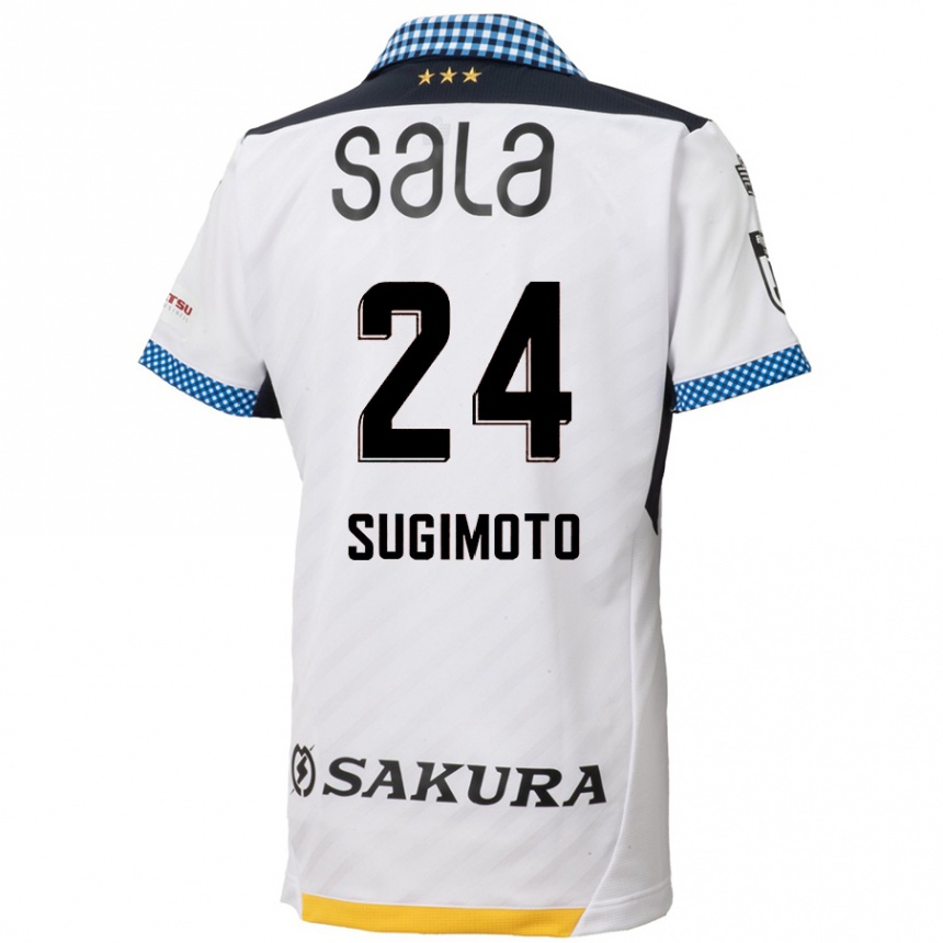 Hombre Fútbol Camiseta Mitsuki Sugimoto #24 Blanco Negro 2ª Equipación 2024/25 Perú