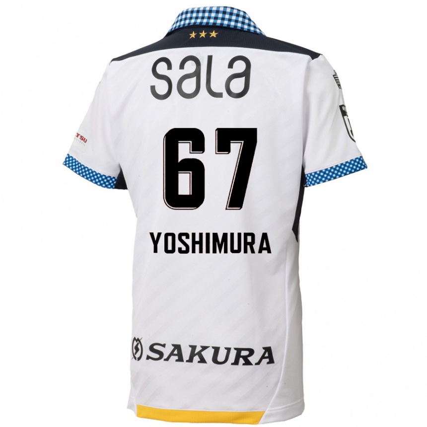 Hombre Fútbol Camiseta Ryusei Yoshimura #67 Blanco Negro 2ª Equipación 2024/25 Perú