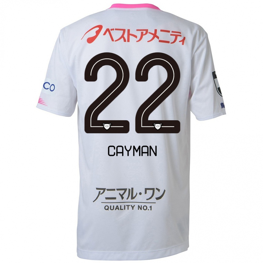 Hombre Fútbol Camiseta Cayman Togashi #22 Blanco Azul Rosa 2ª Equipación 2024/25 Perú