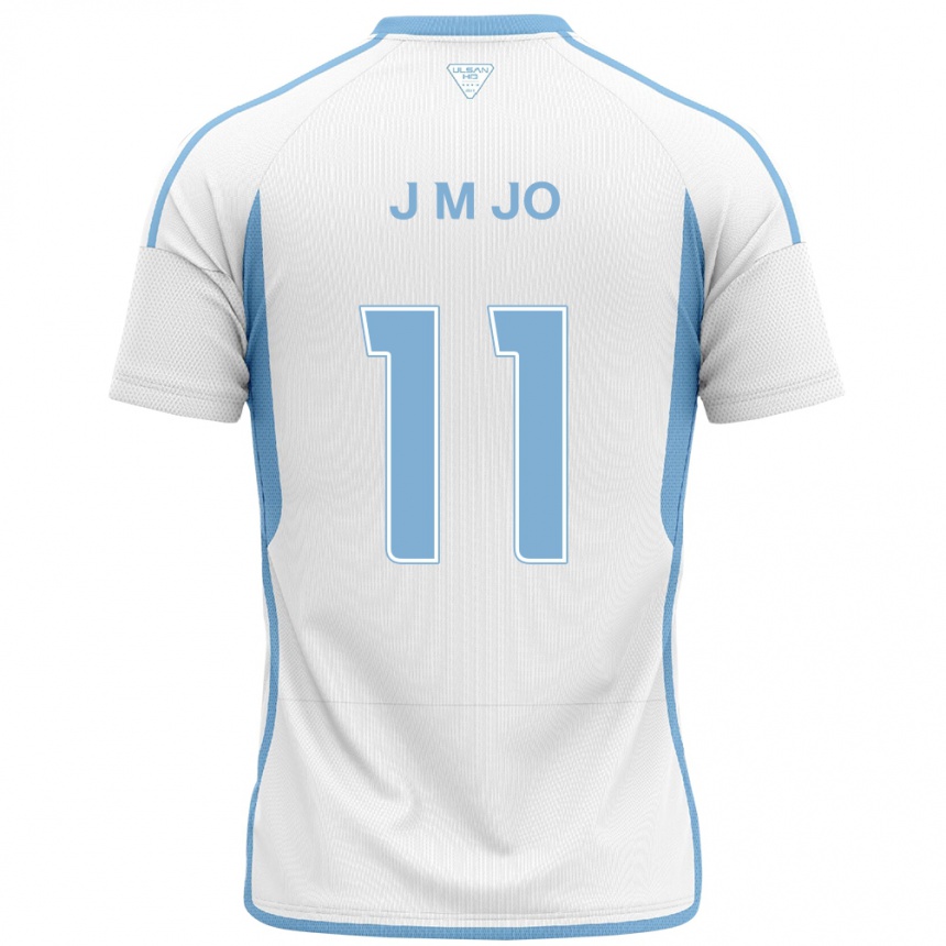 Hombre Fútbol Camiseta Min-Jae Jo #11 Blanco Azul 2ª Equipación 2024/25 Perú