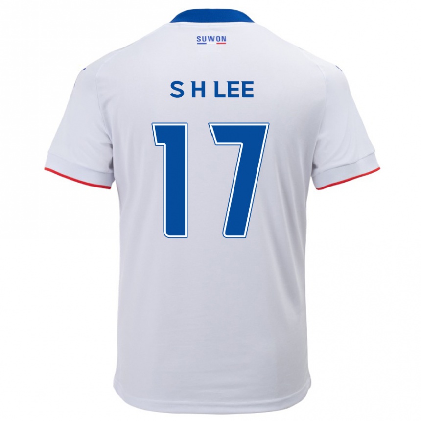 Hombre Fútbol Camiseta Hyun-Seo Lee #17 Blanco Azul 2ª Equipación 2024/25 Perú