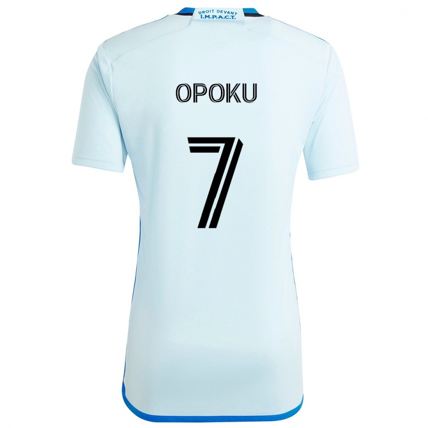 Hombre Fútbol Camiseta Kwadwo Opoku #7 Azul Hielo 2ª Equipación 2024/25 Perú