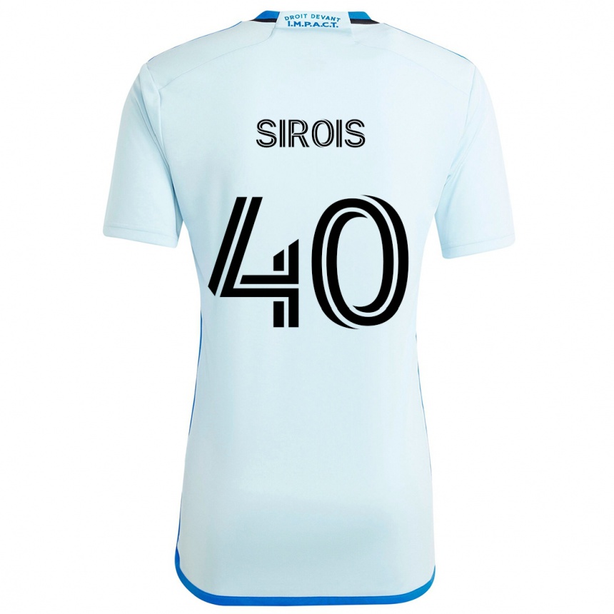 Hombre Fútbol Camiseta Jonathan Sirois #40 Azul Hielo 2ª Equipación 2024/25 Perú