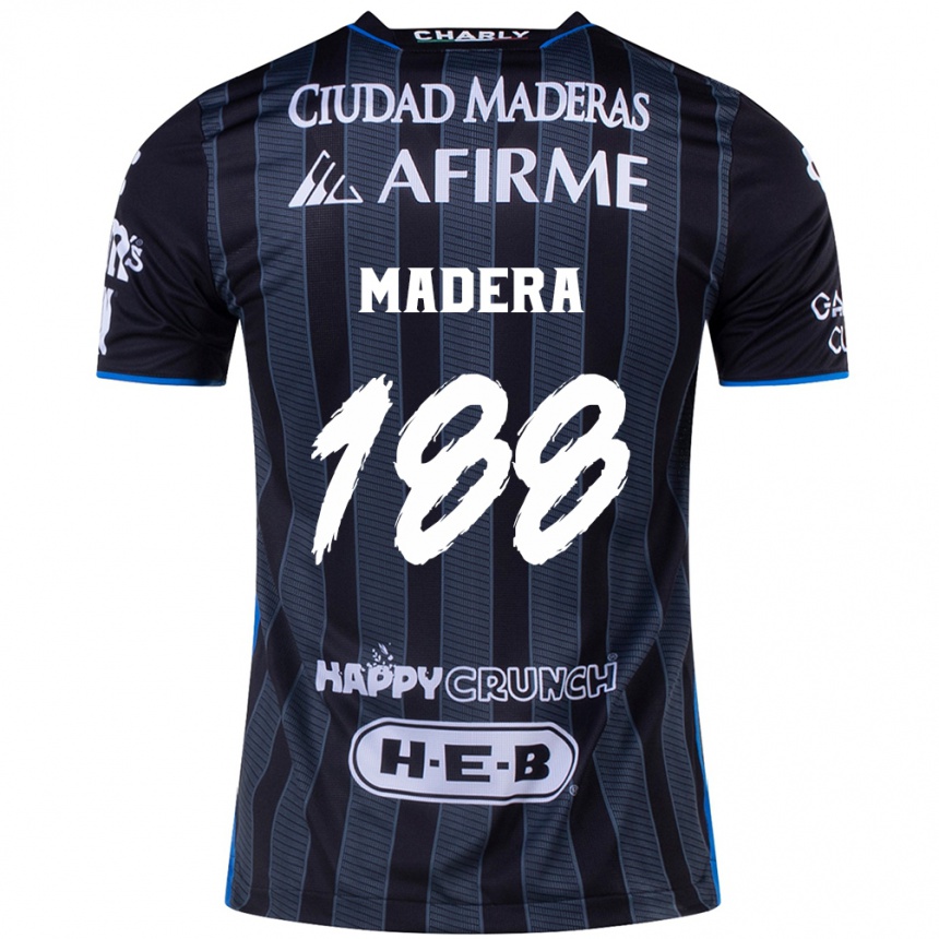 Hombre Fútbol Camiseta Héctor Madera #188 Blanco Negro 2ª Equipación 2024/25 Perú