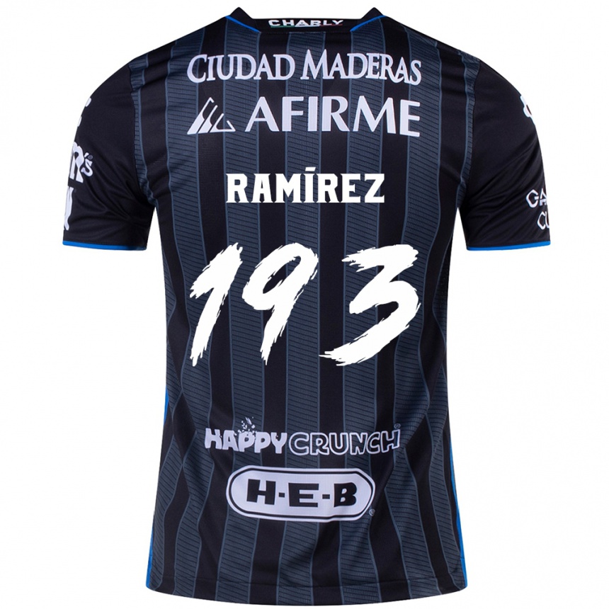 Hombre Fútbol Camiseta Ángel Ramírez #193 Blanco Negro 2ª Equipación 2024/25 Perú