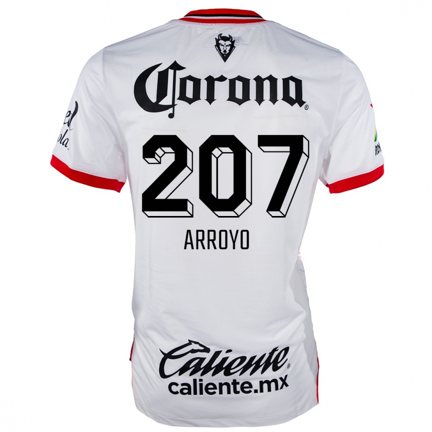 Hombre Fútbol Camiseta José Arroyo #207 Blanco Rojo 2ª Equipación 2024/25 Perú