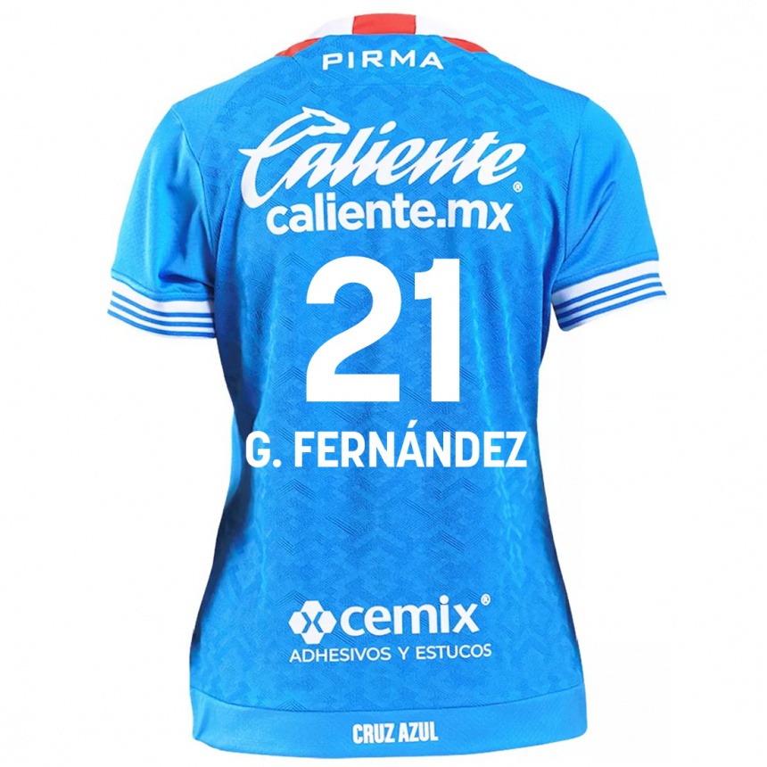 Mujer Fútbol Camiseta Gabriel Fernández #21 Cielo Azul 1ª Equipación 2024/25 Perú