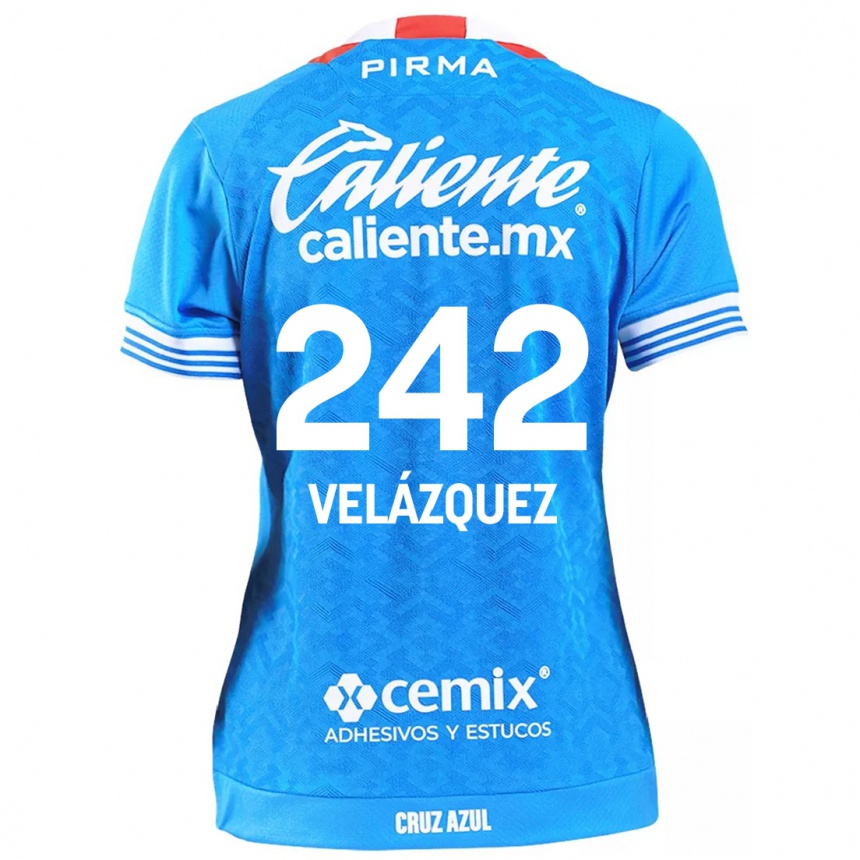 Mujer Fútbol Camiseta Karol Velázquez #242 Cielo Azul 1ª Equipación 2024/25 Perú