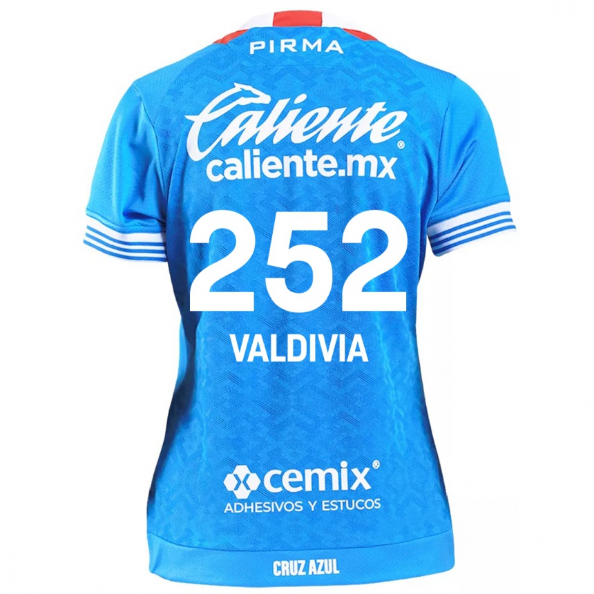 Mujer Fútbol Camiseta Christian Valdivia #252 Cielo Azul 1ª Equipación 2024/25 Perú