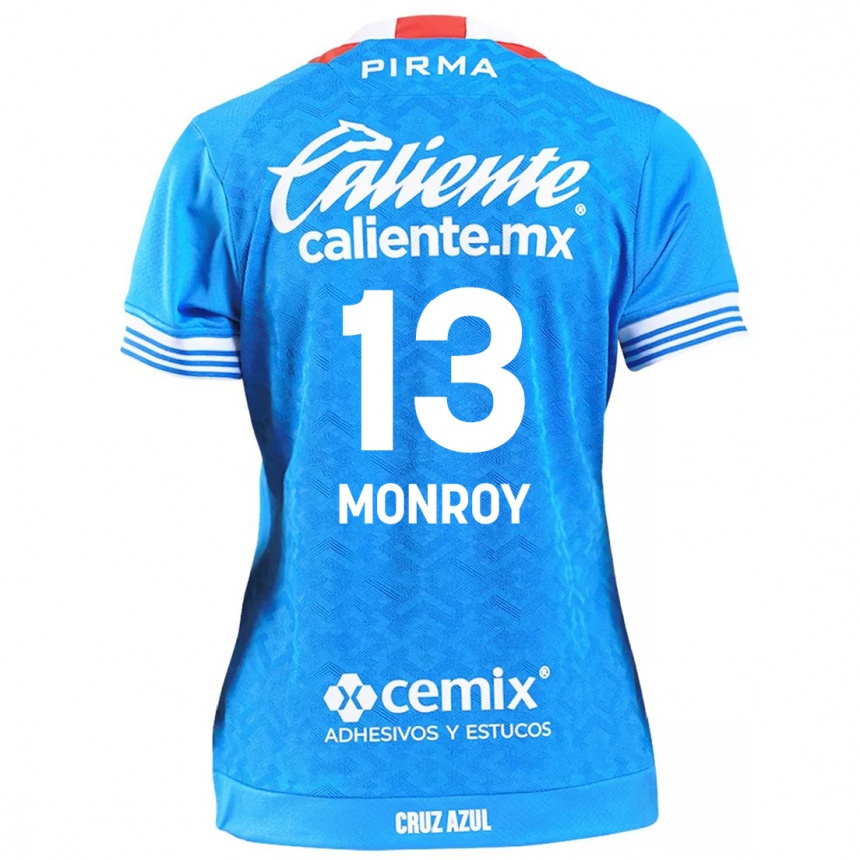 Mujer Fútbol Camiseta Daniela Monroy #13 Cielo Azul 1ª Equipación 2024/25 Perú