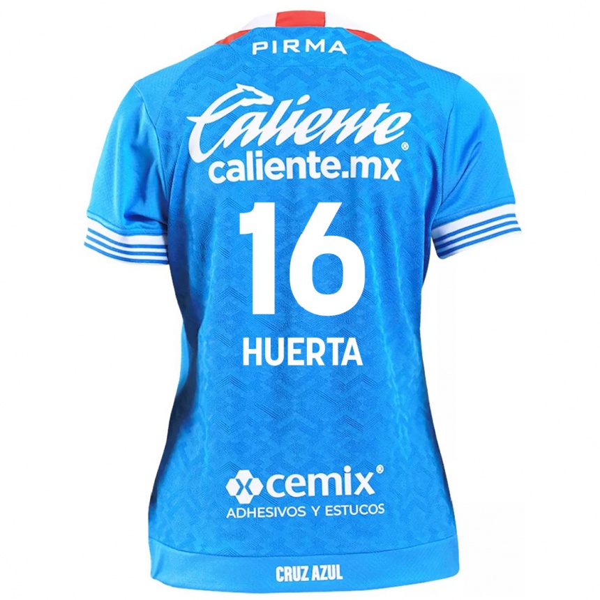 Mujer Fútbol Camiseta Ana Gabriela Huerta #16 Cielo Azul 1ª Equipación 2024/25 Perú