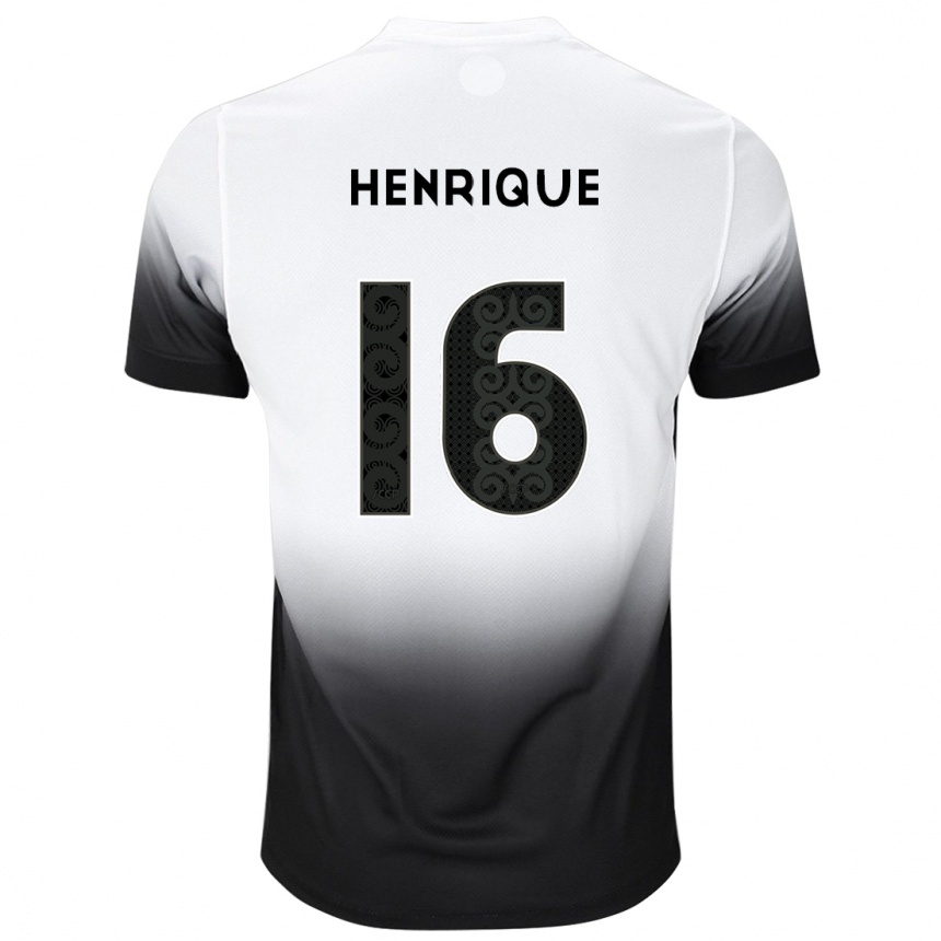 Mujer Fútbol Camiseta Pedro Henrique #16 Blanco Negro 1ª Equipación 2024/25 Perú