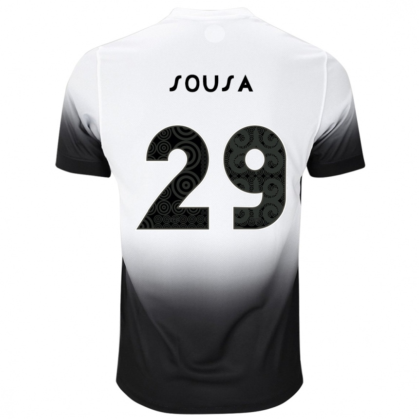 Mujer Fútbol Camiseta Arthur Sousa #29 Blanco Negro 1ª Equipación 2024/25 Perú