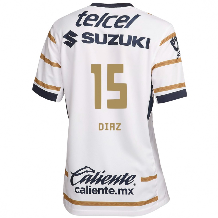 Mujer Fútbol Camiseta Marylin Diaz #15 Obsidiana Blanca 1ª Equipación 2024/25 Perú