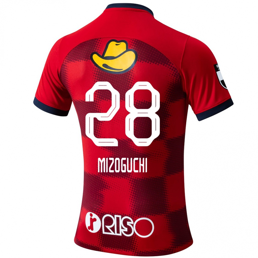 Mujer Fútbol Camiseta Shuhei Mizoguchi #28 Rojo Azul Blanco 1ª Equipación 2024/25 Perú