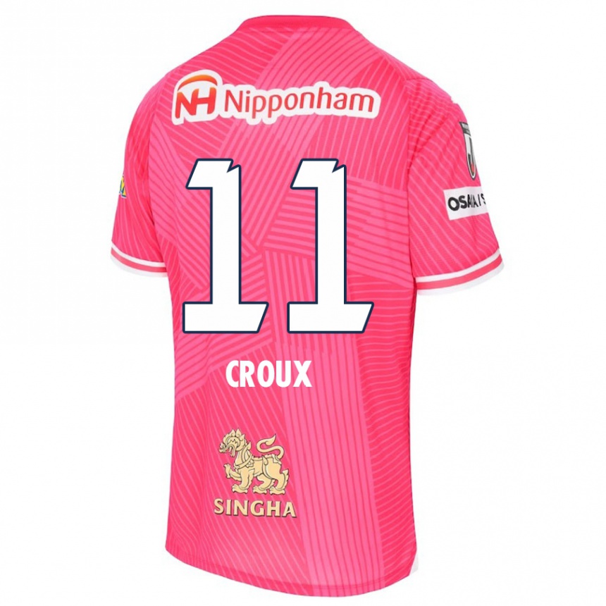 Mujer Fútbol Camiseta Jordy Croux #11 Rosa Blanco 1ª Equipación 2024/25 Perú