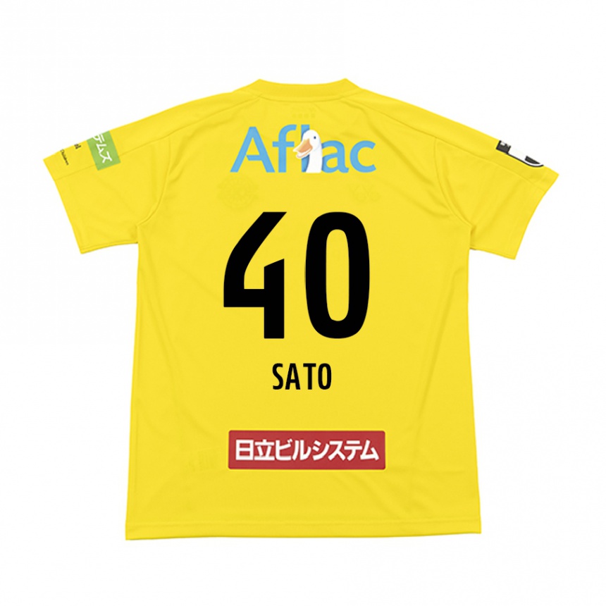 Mujer Fútbol Camiseta Raku Sato #40 Amarillo Negro 1ª Equipación 2024/25 Perú