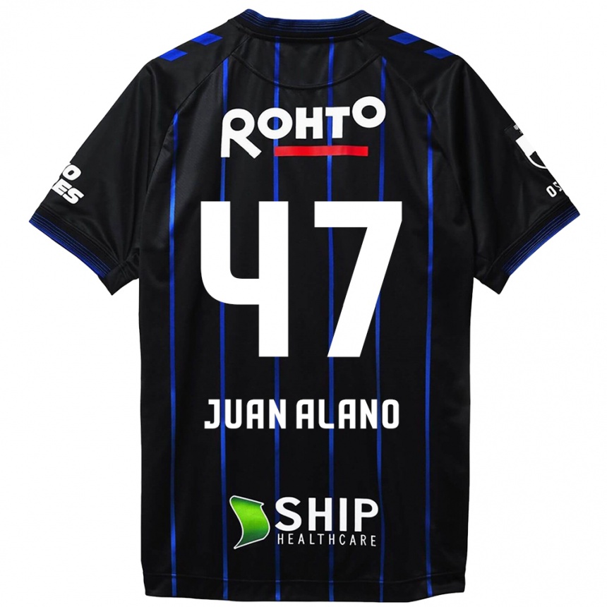 Mujer Fútbol Camiseta Juan Alano #47 Azul Negro 1ª Equipación 2024/25 Perú