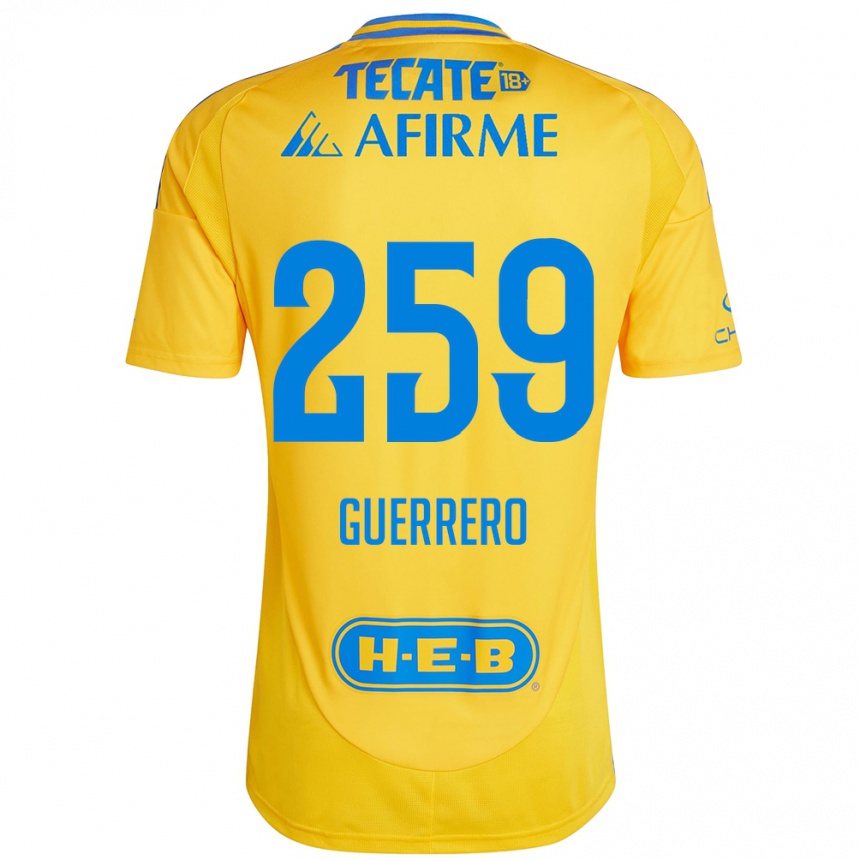 Mujer Fútbol Camiseta Erick Guerrero #259 Oro Amarillo 1ª Equipación 2024/25 Perú